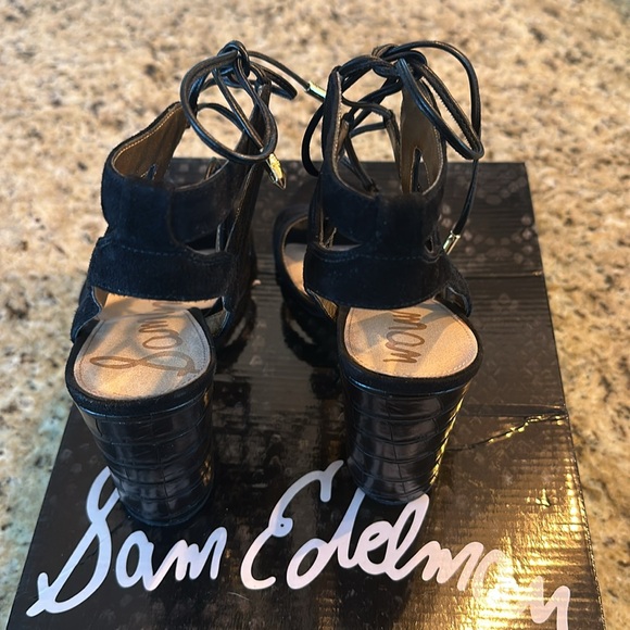 Sam Edelman Black Strappy Heels - Picture 6 of 11